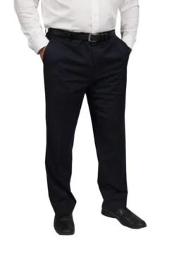 Eisenberg Flat Front Solid Navy Suit Separate Pant