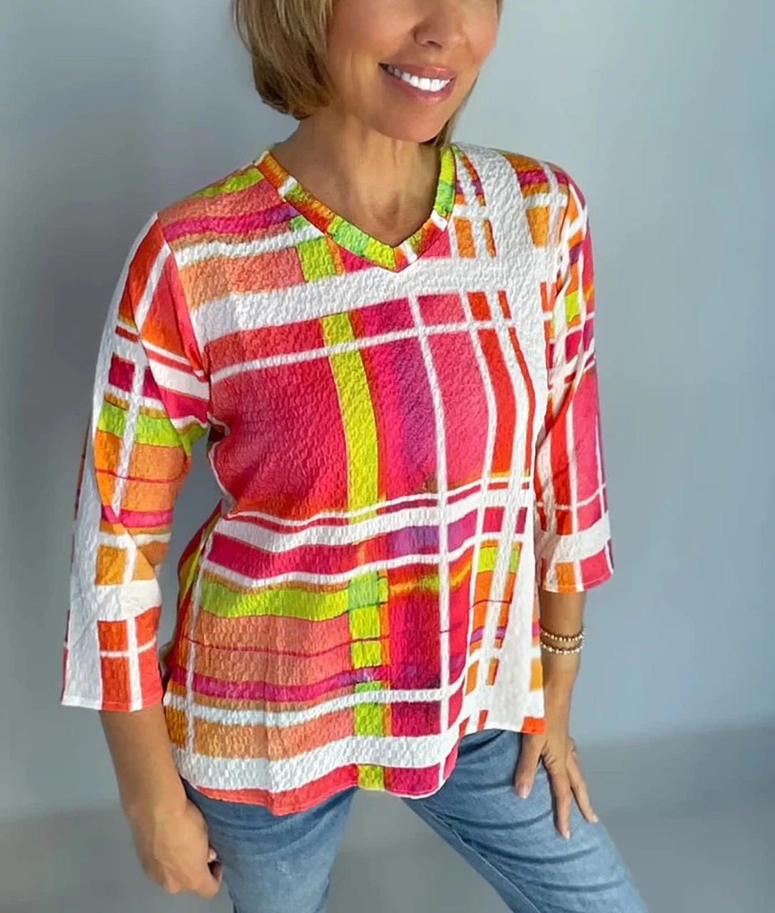 Ethyl V-Neck Blouse Tee 2 Ethyl V-Neck Blouse Tee - Image 2