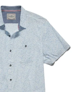 Flag & Anthem Cobbtown Vintage Washed Floral Shirt 9 Flag & Anthem Cobbtown Vintage Washed Floral Shirt -Fashion Clothing Flag Anthem Cobbtown Vintage Washed Floral Shirt LTBLUWHT 4 17368.1710887599