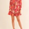 Cozy Co Floral Button Down Mini Dress