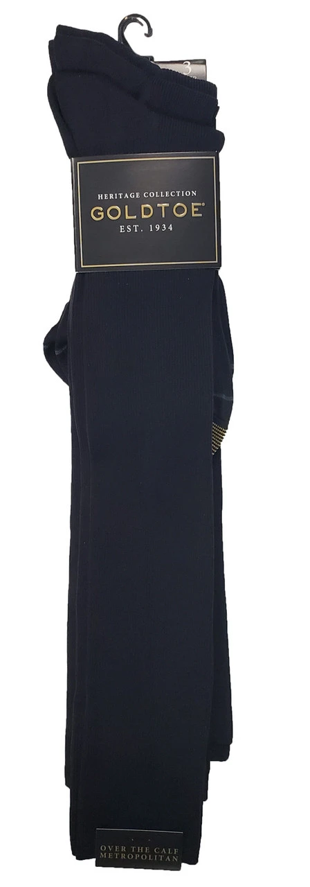 Gold Toe Men's Over The Calf Metropolitan Dress Socks 3Pk 2 Gold Toe Men's Over The Calf Metropolitan Dress Socks 3Pk - Image 2