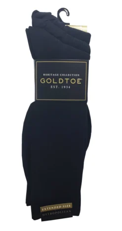 Gold Toe Metropolitan Dress Sock Crew Length King Size 3PK -Fashion Clothing Gold Toe Metropolitan Dress Sock Crew Length King Size 3PK BLACK 2 69655.1710888256