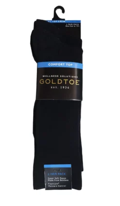 Gold Toe Wellness Comfort Top Crew Sock 2PK -Fashion Clothing Gold Toe Wellness Comfort Top Crew Sock 2PK BLACK 2 29247.1710887554