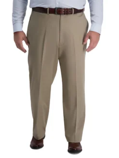 Haggar Big & Tall Flat Front Premium Stretch Khaki 18 Haggar Big & Tall Flat Front Premium Stretch Khaki -Fashion Clothing Haggar Big Tall Flat Front Premium Stretch Khaki MEDKHAKI 1 58931.1716493576