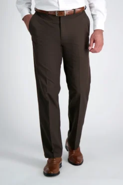 Haggar Cool Right® Performance Flex Pant Classic Fit 23 Haggar Cool Right® Performance Flex Pant Classic Fit -Fashion Clothing Haggar Cool Right Performance Flex Pant Classic Fit HTRBROWN 1 53472.1710530267