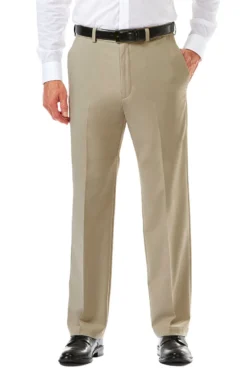 Haggar Flat Front Cool 18 Pro Pant -Fashion Clothing Haggar Flat Front Cool 18 Pro Pant KHAKI 1 82866.1711653361