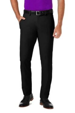 Haggar Flat Front Cool 18® Pro Slim Fit Pant 15 Haggar Flat Front Cool 18® Pro Slim Fit Pant -Fashion Clothing Haggar Flat Front Cool 18 Pro Slim Fit Pant BLACK 1 00332.1710531367