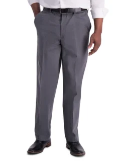 Haggar Flat Front Premium Stretch Khaki -Fashion Clothing Haggar Flat Front Premium Stretch Khaki CHARCHTR 1 29443.1710528688
