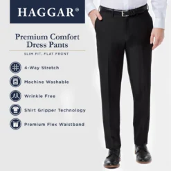 Haggar Premium Comfort Slim Fit Dress Pant -Fashion Clothing Haggar Premium Comfort Slim Fit Dress Pant S 4 81743.1710529678