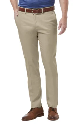 Haggar Premium Flat Front Slim Fit Pant -Fashion Clothing Haggar Premium Flat Front Slim Fit Pant KHAKI 1 16472.1710530961