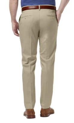 Haggar Premium Flat Front Slim Fit Pant -Fashion Clothing Haggar Premium Flat Front Slim Fit Pant KHAKI 2 78516.1710530984