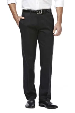 Haggar Premium Flat Front Straight Fit Khaki -Fashion Clothing Haggar Premium Flat Front Straight Fit Khaki BLACK 1 14770.1710530728