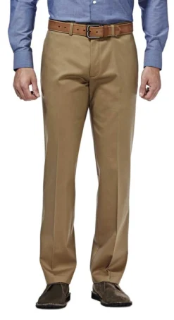 Haggar Premium Flat Front Straight Fit Khaki -Fashion Clothing Haggar Premium Flat Front Straight Fit Khaki BRKHAKI 1 21586.1710530700