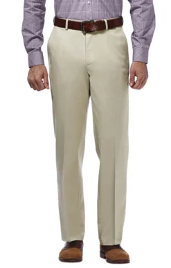 Haggar Premium No Iron Flat Front Khaki -Fashion Clothing Haggar Premium No Iron Flat Front Khaki KHAKI 1 63881.1710529925