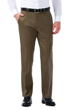 Haggar Premium No Iron Flat Front Khaki -Fashion Clothing Haggar Premium No Iron Flat Front Khaki TOAST 1 86671.1710529874