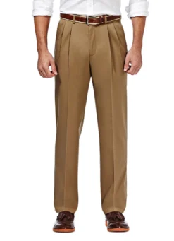 Haggar Premium Pleated No Iron Khaki -Fashion Clothing Haggar Premium Pleated No Iron Khaki BRKHAKI 1 22662.1710528497