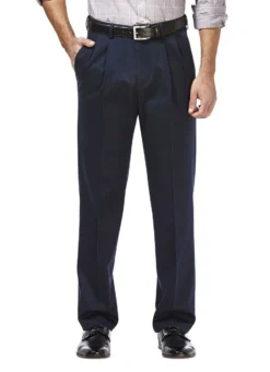 Haggar Premium Pleated No Iron Khaki -Fashion Clothing Haggar Premium Pleated No Iron Khaki NAVY 1 04838.1710528417