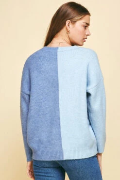 Half & Half Sweater 6 Half & Half Sweater -Fashion Clothing Half Half Sweater BLUEMULT 2 91034.1710523326