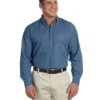 Harriton Men's Long Sleeve Denim Shirt