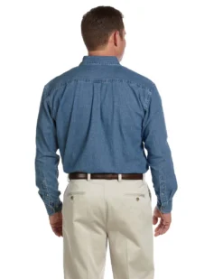 Harriton Men's Long Sleeve Denim Shirt 8 Harriton Men's Long Sleeve Denim Shirt -Fashion Clothing Harriton Men s Long Sleeve Denim Shirt S 3 55682.1710860856