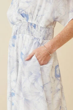 Hayden Floral Smocked Surplice Dress -Fashion Clothing Hayden Floral Smocked Surplice Dress OFFWHITE 3 17231.1714678851