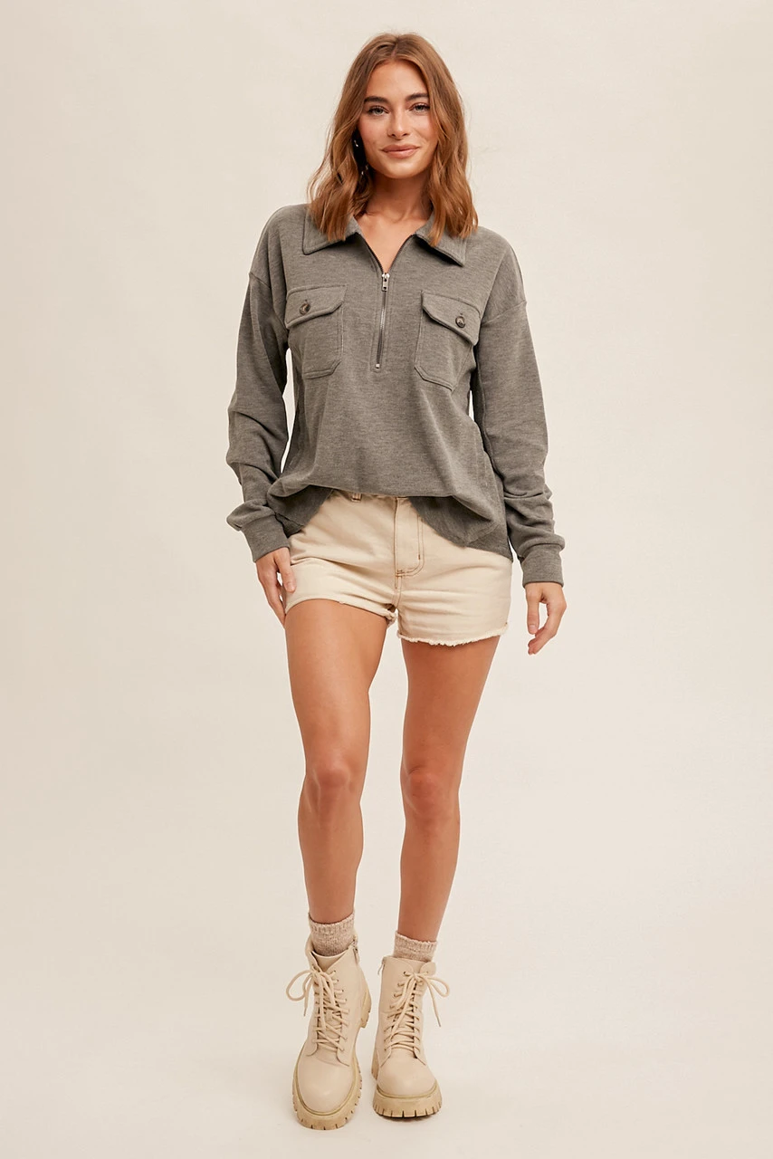 Hem & Thread Brushed Utility Pullover 5 Hem & Thread Brushed Utility Pullover - Image 5