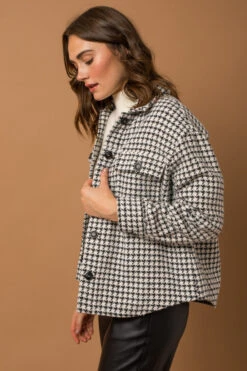 Houndstooth Shacket -Fashion Clothing Houndstooth Shacket BLKWHT 2 47788.1710522419