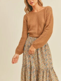 Knit Twist Back Sweater