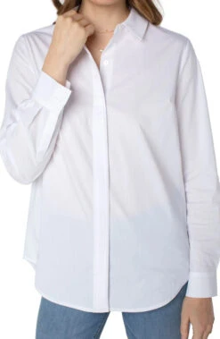 Liverpool Hidden Placket Shirt -Fashion Clothing Liverpool Hidden Placket Shirt WHITE 2 71942.1711550633