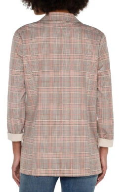 Liverpool Plaid Boyfriend Blazer -Fashion Clothing Liverpool Plaid Boyfriend Blazer LAVAFLOW 3 45856.1711550094