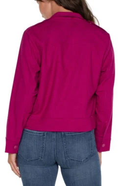 Liverpool Utility Cropped Jacket -Fashion Clothing Liverpool Utility Cropped Jacket FUCHSIA 2 46064.1711550465
