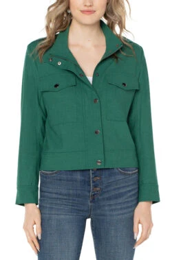 Liverpool Utility Cropped Jacket -Fashion Clothing Liverpool Utility Cropped Jacket SERPENTI 2 92984.1711550457