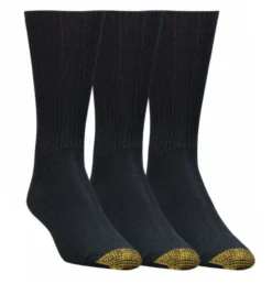 Mens Gold Toe Fluffy Crew Socks - 3 Pack -Fashion Clothing Mens Gold Toe Fluffy Crew Socks 3 Pack BLACK 1 43367.1717462732
