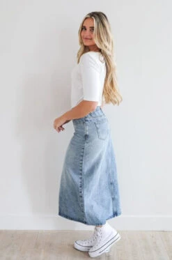 Mikarose Maxi Denim Skirt -Fashion Clothing Mikarose Maxi Denim Skirt MEDIUMWA 2 59525.1710523713
