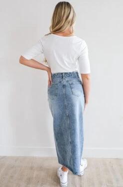Mikarose Maxi Denim Skirt -Fashion Clothing Mikarose Maxi Denim Skirt MEDIUMWA 3 81705.1710523714
