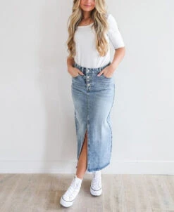 Mikarose Maxi Denim Skirt