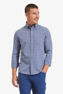 Mizzen And Main Blue City Flannel Shirt -Fashion Clothing Mizzen and Main Blue City Flannel Shirt BLUE 1 56623.1711486702