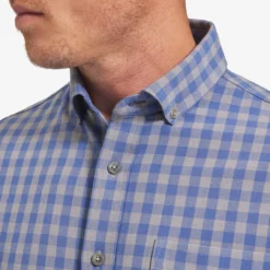 Fashion Clothing -Fashion Clothing Mizzen and Main Blue City Flannel Shirt S 2 80304.1711486700