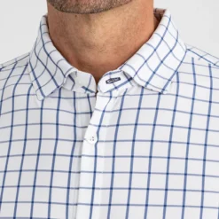 Mizzen And Main White Navy Windowpane Shirt 8 Mizzen And Main White Navy Windowpane Shirt -Fashion Clothing Mizzen and Main White Navy Windowpane Shirt S 4 85415.1717012593