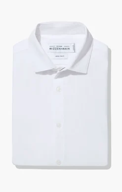 Mizzen And Main White Solid Shirt -Fashion Clothing Mizzen and Main White Solid Shirt WHITE 4 07312.1711486507
