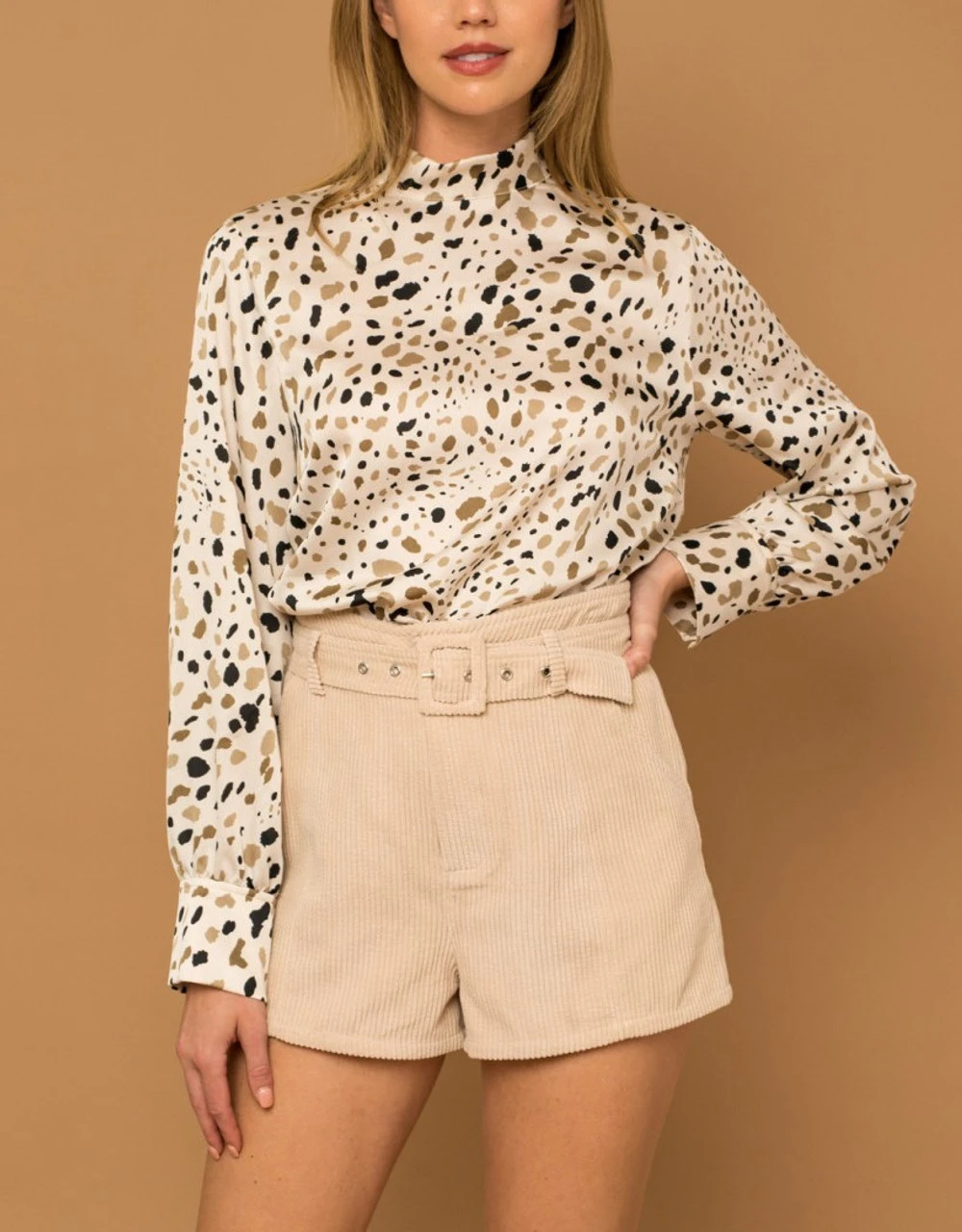 Mock Neck Abstract Print Top 1 Mock Neck Abstract Print Top