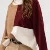 Mock Neck Colorblock Sweater