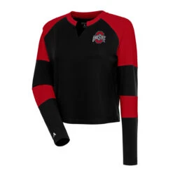 Antigua Ohio State Pepper Raglan Crew