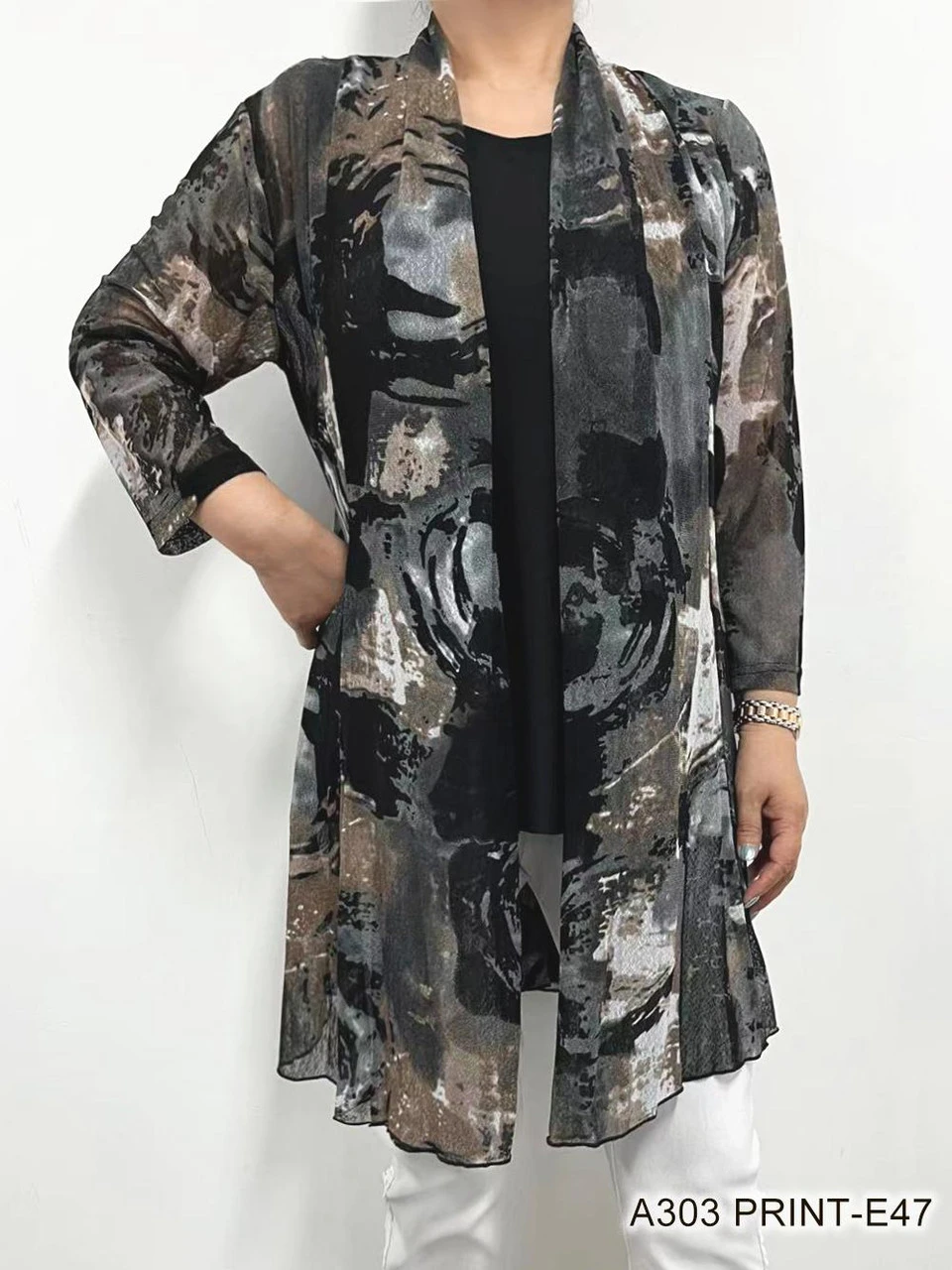 Onion Skin Open Cardigan 2 Onion Skin Open Cardigan - Image 2