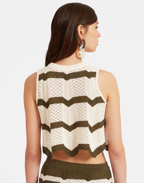 Chevron Top Solid Camouflage In Knit Chevron 2 Chevron Top Solid Camouflage In Knit Chevron - Image 2