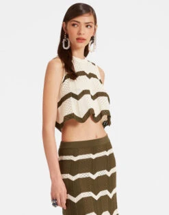 Chevron Top Solid Camouflage In Knit Chevron 10 Chevron Top Solid Camouflage In Knit Chevron -Fashion Clothing PUL0145KNI084VA255 WH03 2