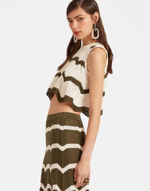 Chevron Top Solid Camouflage In Knit Chevron 4 Chevron Top Solid Camouflage In Knit Chevron - Image 4