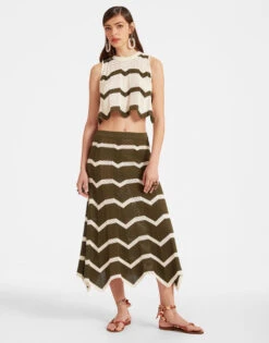 Chevron Top Solid Camouflage In Knit Chevron 12 Chevron Top Solid Camouflage In Knit Chevron -Fashion Clothing PUL0145KNI084VA255 WH03 4