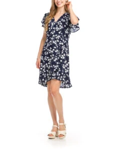 Papillon Floral Wrap Dress