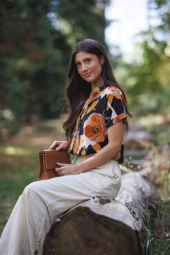 Papillon Large Floral Print Top 5 Papillon Large Floral Print Top -Fashion Clothing Papillon Large Floral Print Top BLACK 2 87006.1714678892